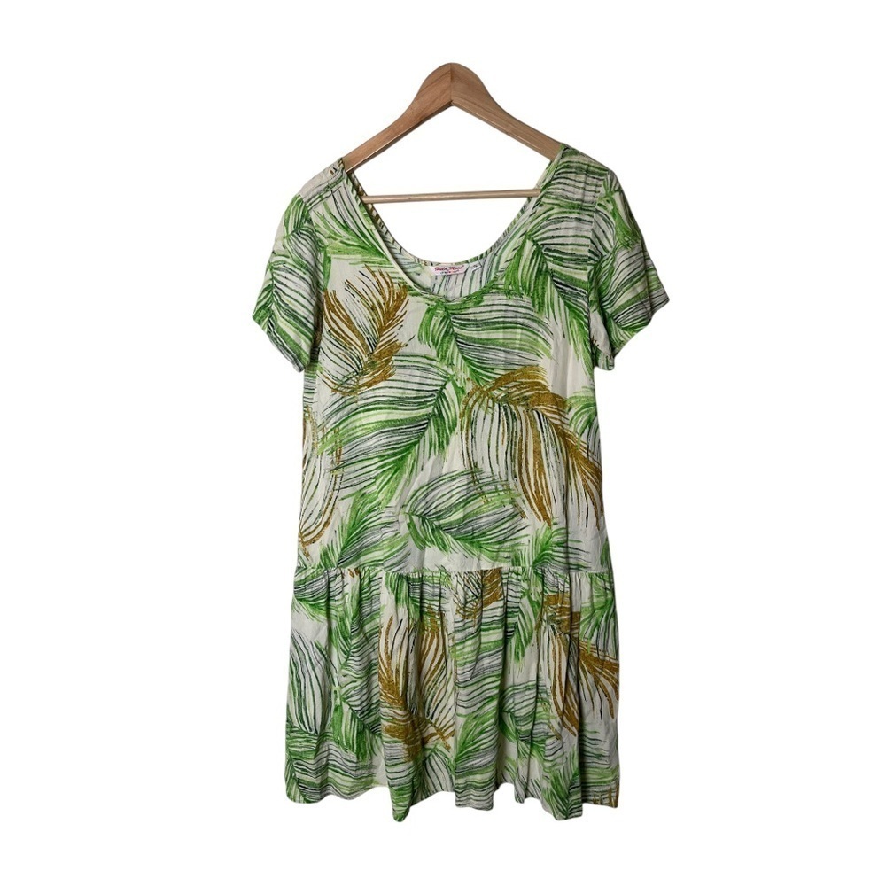 Hula Moon By Jams World Floral Leaf Dress S